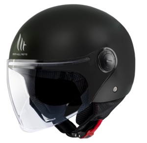 Casca MT Helmets Street S - Open face, negru lucios, ECE 22.06