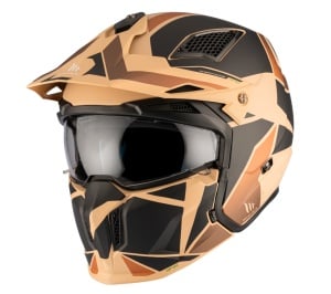 Casca MT Helmets Streetfighter SV S P1R - Adventure, maro mat, Ochelari soare incluși, ECE 22.06 - Img 2