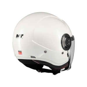 Casca MT Helmets Viale SV S Pure - Integrală, alb, Ochelari soare incluși - Img 4
