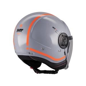 Casca MT Helmets Viale SV S Tasty - Open face, gri lucios, Ochelari soare incluși, ECE 22.06 - Img 4