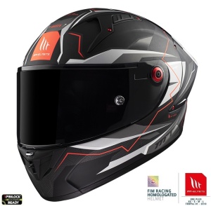 Casca MT KRE+ Carbon Kraker C5, 100% Carbon, FIM Approved, Pinlock Inclus - Img 2
