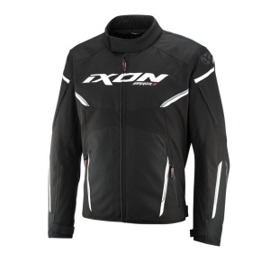 Geaca moto Ixon Striker 2 AIR - barbati, impermeabila, roadster/racing, negru/alb