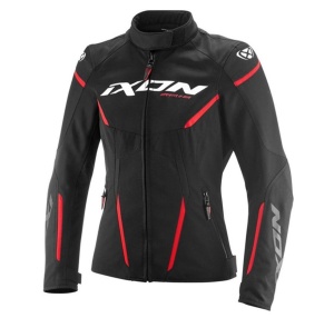 Geaca moto Ixon Striker 2 AIR WP LS - dama, impermeabila, street/sport, negru/rosu