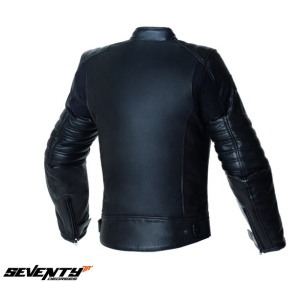 Geaca moto piele Seventy Degrees SD-JL1 - barbati, vara, impermeabila, cafe racer, negru - Img 2