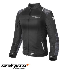 Geaca moto Seventy Degrees SD-JR54 - dama, vara, sport/racing/adventure, negru