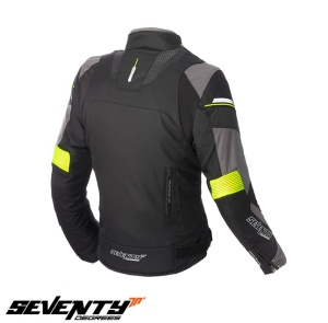 Geaca moto Seventy Degrees SD-JR71 - dama, all season, impermeabila, sport, negru/galben fluor - Img 2