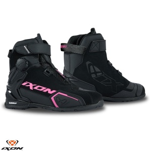 Ghete moto Ixon Bull 2 WP LS - dama, all season, impermeabile, roadster, negru