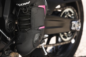 Ghete moto Ixon Gambler WP LS - dama, all season, impermeabile, roadster, negru - Img 2