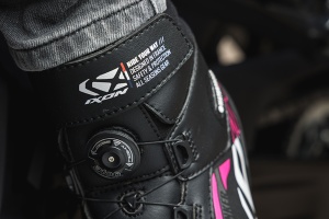 Ghete moto Ixon Ranker WP LS - dama, all season, impermeabile, roadster, negru/alb - Img 3