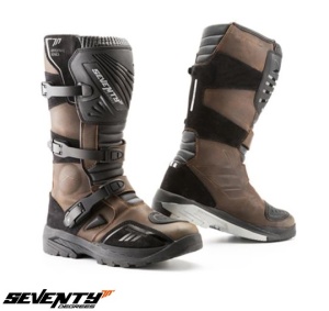 Ghete moto Seventy Degrees SD-BA4 - unisex, touring/adventure, maro