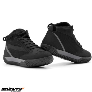 Ghete moto Seventy Degrees SD-BC12 - unisex, impermeabile, street, negru