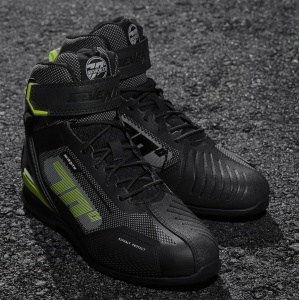 Ghete moto Seventy Degrees SD-BR2 Veloce - unisex, vara, racing, negru/galben fluor - Img 2