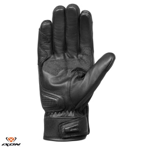 Manusi moto piele Ixon MS Rage MS - barbati, vara/iarna, impermeabile, sport/roadster, degete tactile, negru/alb - Img 2