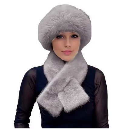 Set caciula + guler, de dama, model 4