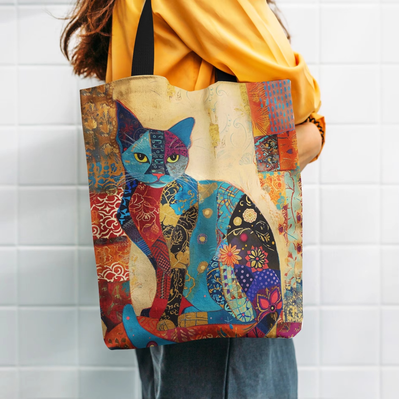 Geanta dama Kitty, tip Shopping bag,model pisica, var.2 - 1 | YEO