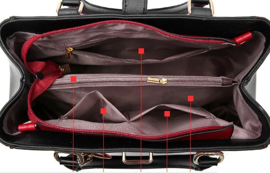 Geanta negru cu alb/ poseta negru cu alb, mare, de dama Onia