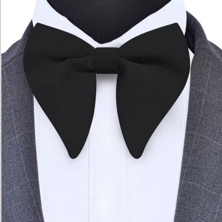 Papion negru elegant , stil fluture, tesatura jacquard, model 25