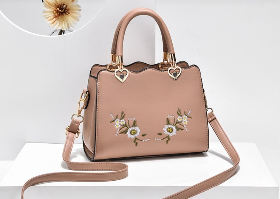 Geanta / poseta de dama, cu flori brodate, Summer Fairy