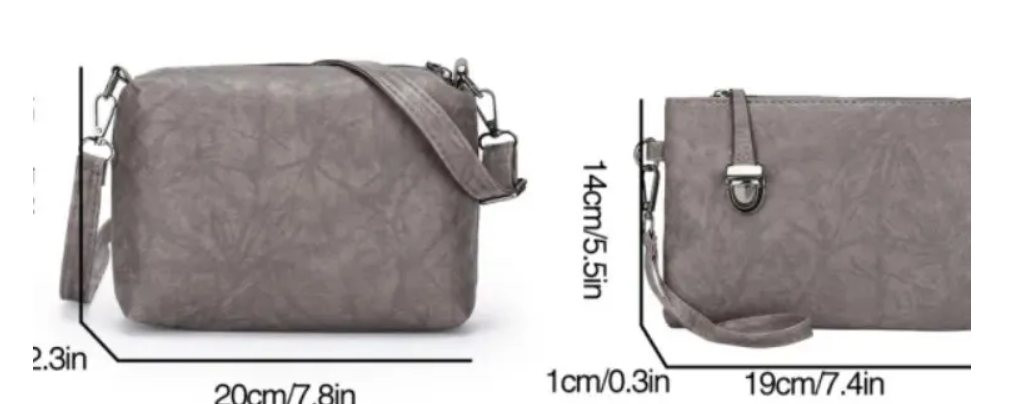 Geanta / poseta de dama Ilonna, cu pandantiv pisica (+ 3 piese)