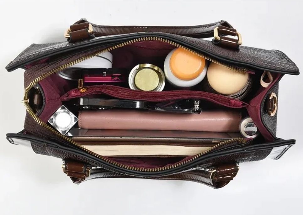 Geanta verde eleganta, incapatoare + portofel Anais