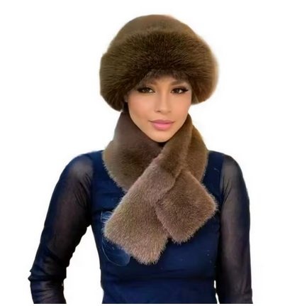 Set caciula + guler, de dama, model 5