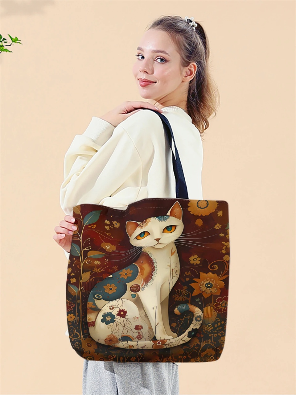 Geanta dama Kitty, tip Shopping bag,model pisica, var.4 - 3 | YEO