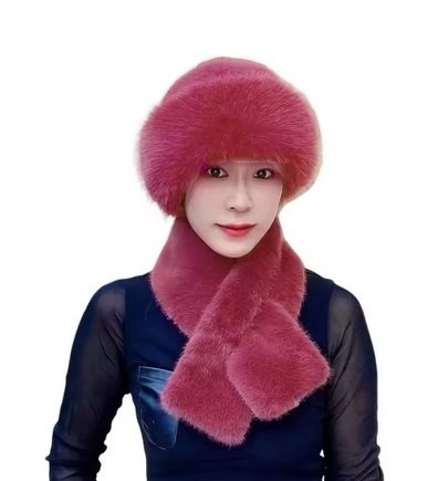 Set caciula + guler, de dama, model 2