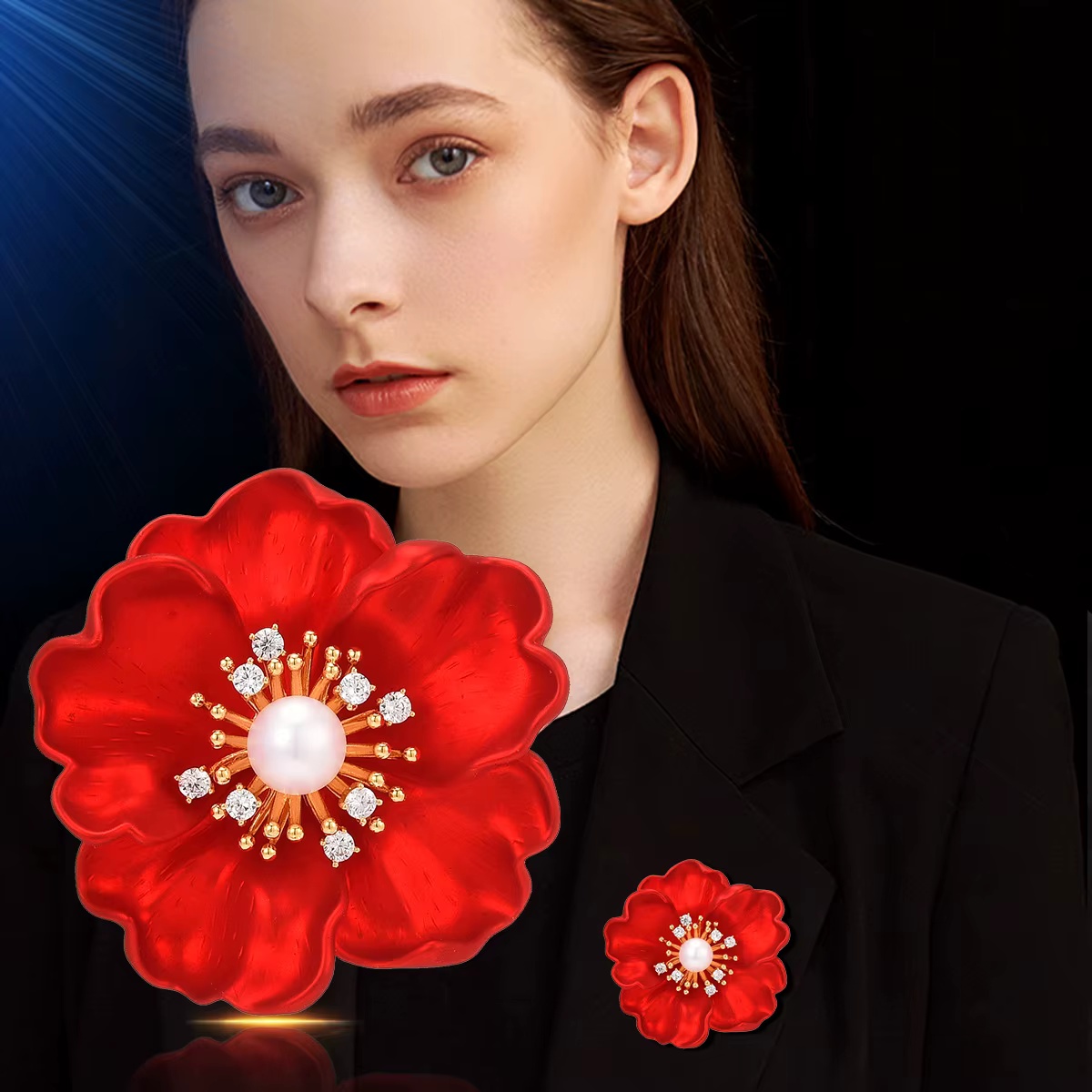 Brosa eleganta, cu cristale - model 22 - 1 | YEO