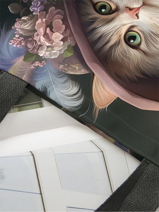 Geanta dama Kitty, tip Shopping bag,model pisica, var.5 - Img 2