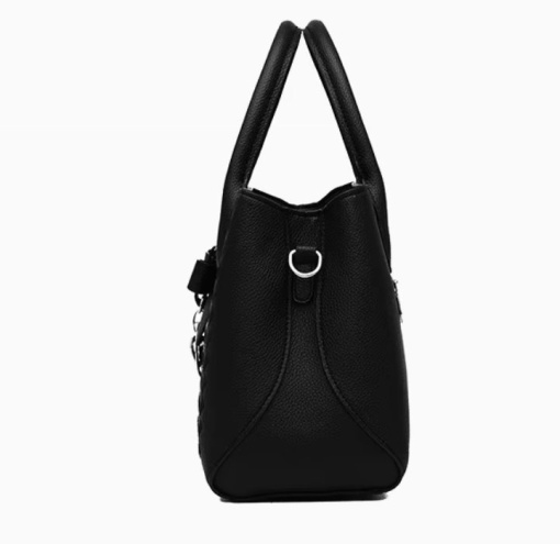 Geanta / poseta neagra de dama, Delice, cu pandantiv - Img 3