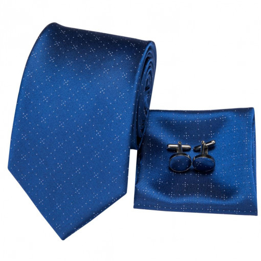 set cravata cu butoni si batista 100%