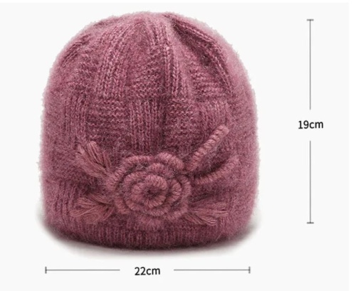 caciula dama cu ornament floare