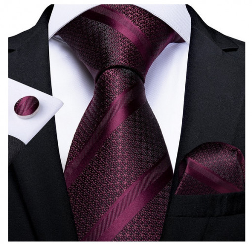 set cravata, batista, butoni matase 100%