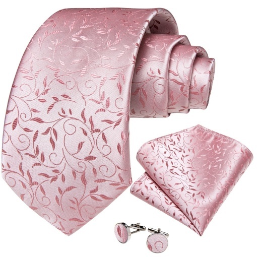set cravata roz batista butoni