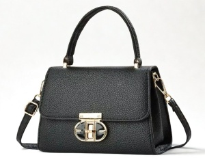 Geanta neagra de dama, inchizatoare chic, Anais