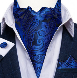 Set cravata / esarfa Ascot + batista + butoni, model 17