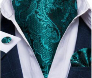 Set cravata / esarfa Ascot + batista + butoni, model 7