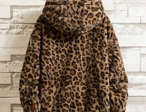 Jacheta animal print, de dama,cu gluga, model 1 - Img 2