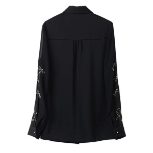 Bluza neagra eleganta cu broderie, model 147 - Img 2