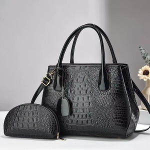 Geanta neagra / poseta neagra eleganta de dama,cu portofel, Celia