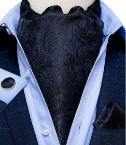Set cravata / esarfa Ascot + batista + butoni, model 31