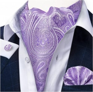 Set cravata / esarfa / lavaliera Ascot + batista + butoni, model 84 - Img 2