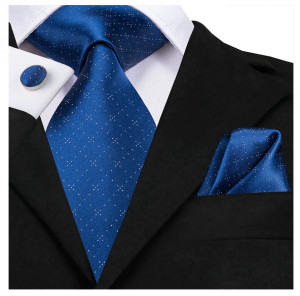 set cravata cu butoni si batista 100%