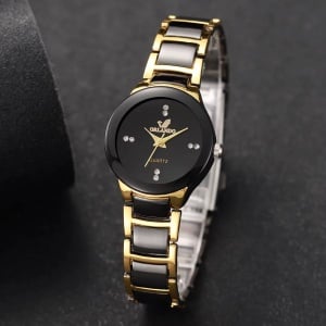 Ceas negru cu auriu de dama elegant, Clarice