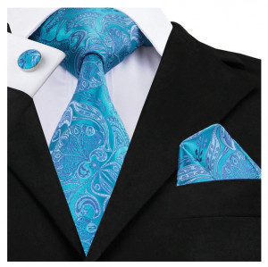 set cravata cu butoni si batista matase 100%