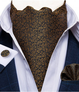 Set cravata / esarfa Ascot + batista + butoni, model 46