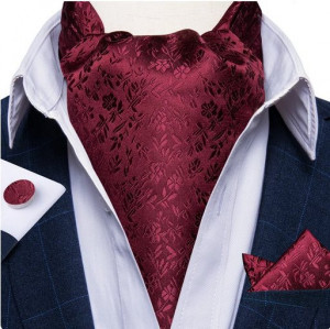 Set cravata / esarfa Ascot + batista + butoni, model 78