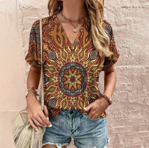 Bluza de dama, design modern, maneca scurta, model 40