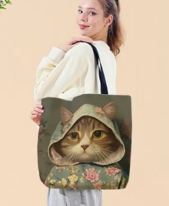 Geanta dama Kitty, tip Shopping bag,model pisica, var.3 - Img 4