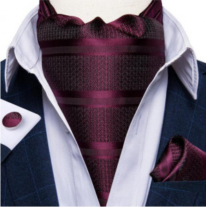 Set cravata / esarfa Ascot + batista + butoni, model 47